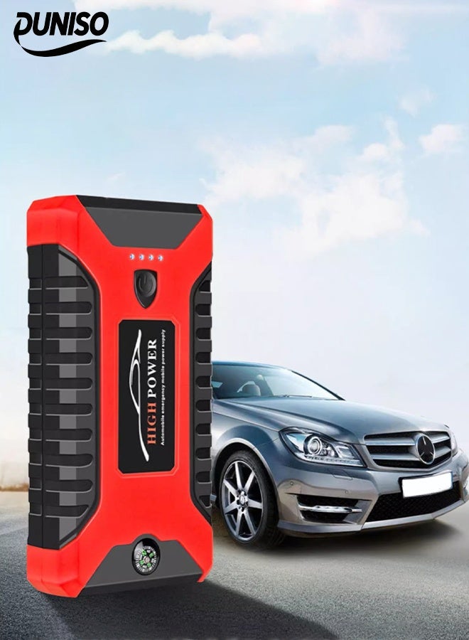 DUNISO Car Battery Jump Starter，Portable Power Bank，Car Battery Booster，Heat Resistant And Cold Resistant，Equipped With Led Lights ,Multiple Lighting Modes，Support  Starting Of Most 12V Gasoline/Diesel Household Vehicles - Image 1