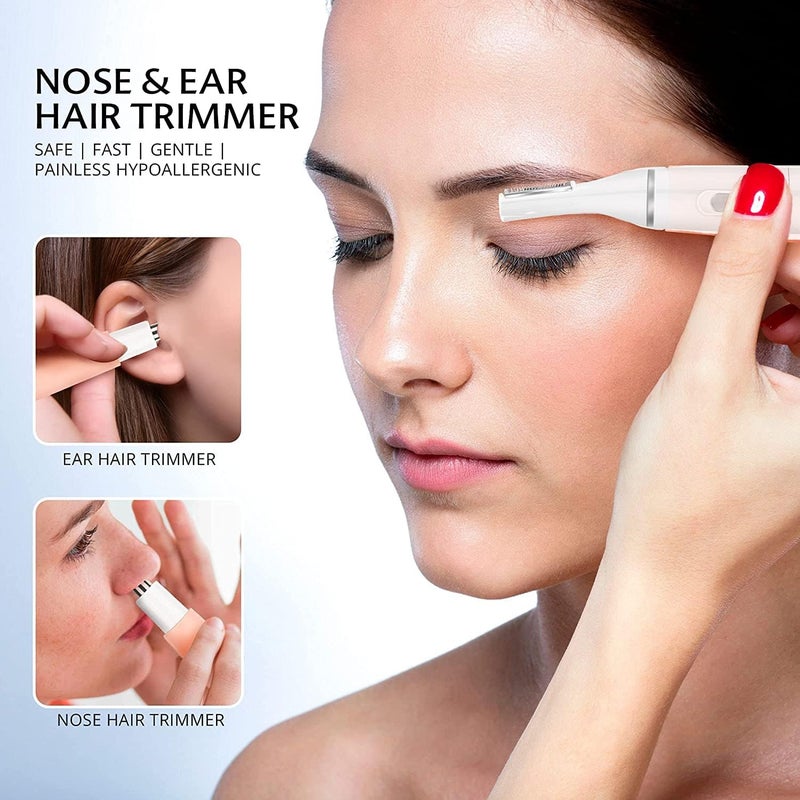 كاست ويف مزيل شعر الأنف، مزيل شعر الأنف للرجال والنساء، مزيل شعر الوجه الكهربائي الذي يعمل بالبطارية مع شفرات مزدوجة الحواف من الفولاذ المقاوم للصدأ، مجموعة احترافية للعناية بالوجه - Image 5