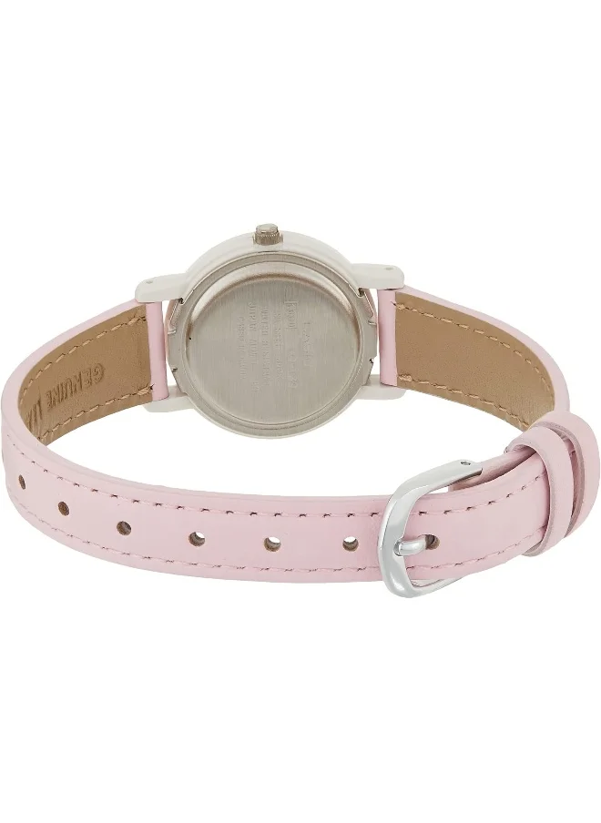 CASIO Women's Analog Display Watch With Pink Leather Strap - LQ-139L-4B1