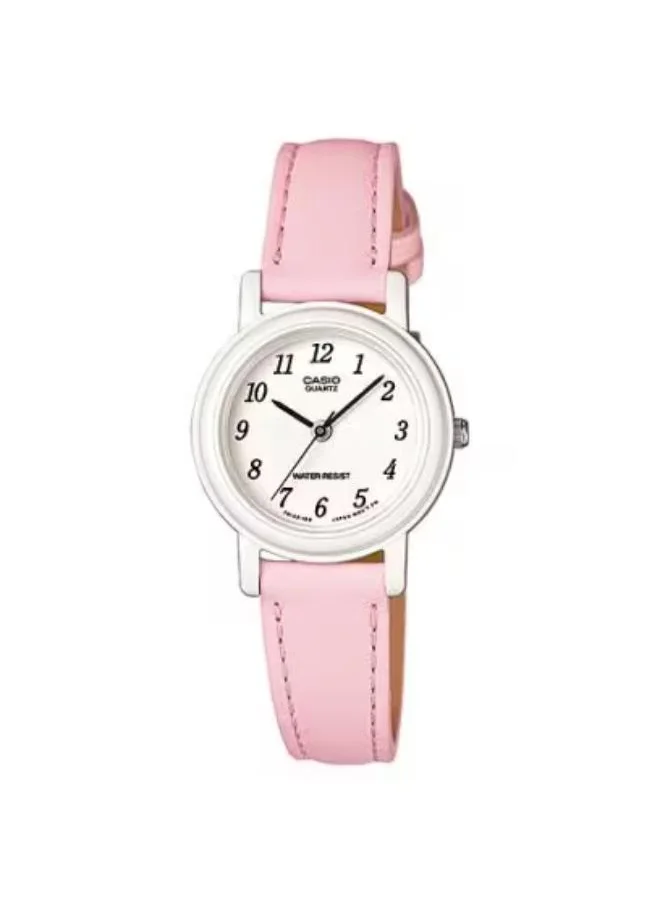 CASIO Women's Analog Display Watch With Pink Leather Strap - LQ-139L-4B1