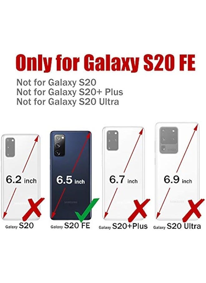 Generic Samsung Galaxy S20 FE 5G Wallet Case - RFID Blocking Magnetic Stand Flip Leather Purse Style Case for Samsung Galaxy S20 FE 5G 6.5 (Fashion Black)  - Image 2