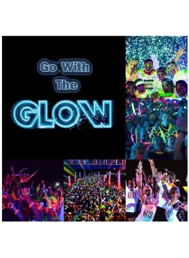 مجموعة عصي تضيء في الظلام مكونة من 100 قطعة مع 100 موصل 8بوصة - Image 5