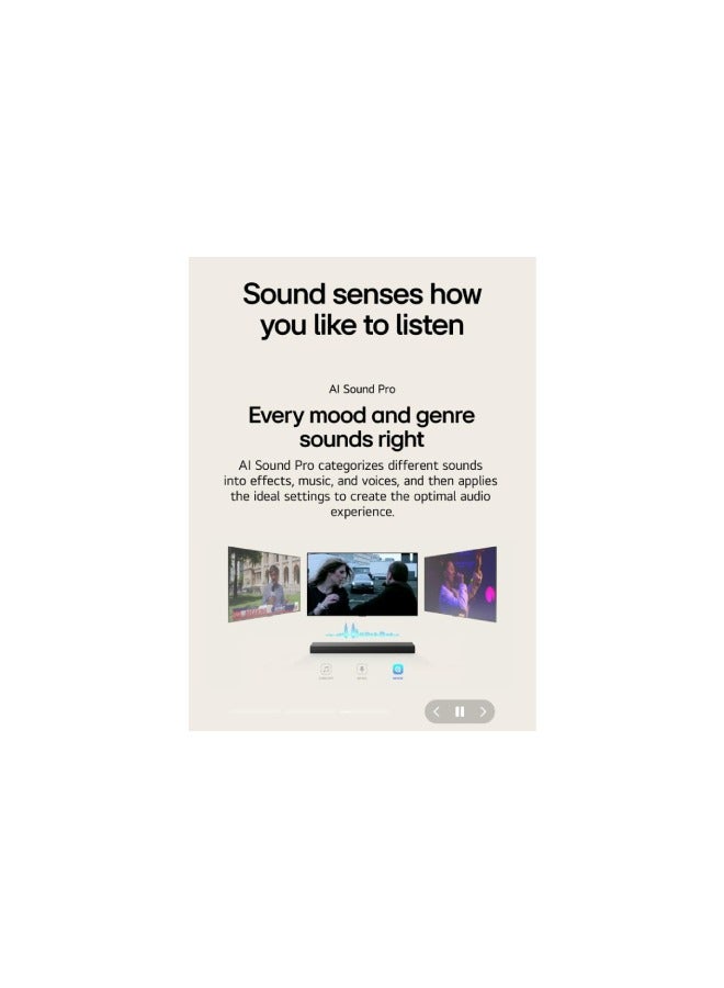 LG Soundbar S65TR 5.1 Ch 600W Powerful surround sound with Wireless subwoofer and Rear speaker Dolby Digital S65TR Black - Image 4