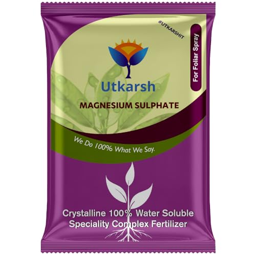 Utkarsh Epsom Salt - Magnesium Sulphate for Plants Growth and Home Garden | 100% Water Soluble Fertilizer | Enhances Photosynthesis & Nutrient Uptake (400gm; Pack of 1) - Image 1