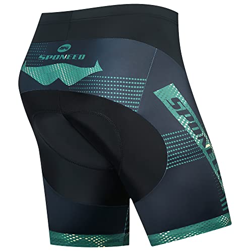 sponeed Cycle Shorts for Cycling Mountain Biking Road RideTraining Gym Triathlons Pants US L Multi Dark Green - Image 2