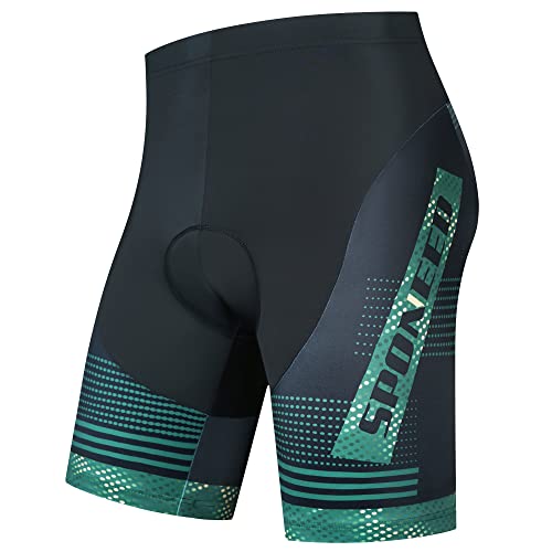 sponeed Cycle Shorts for Cycling Mountain Biking Road RideTraining Gym Triathlons Pants US L Multi Dark Green - Image 1