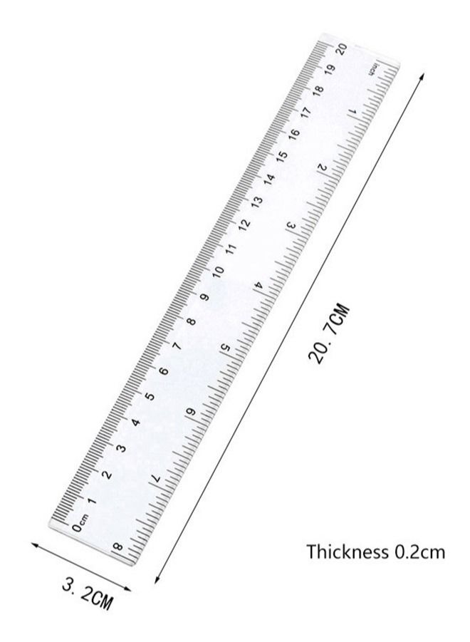 Generic 3-Piece Plastic Ruler Set with 30cm 20cm and 15cm Straight Rulers  - Image 5