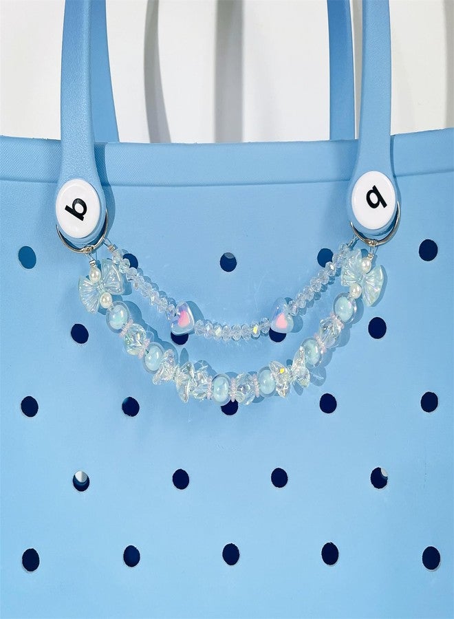QTMY Boho Butterfly Bow Beaded Charms for Bogg Bag Accessories Rubber Beach Bag, Boho Purse Charms,72 - Image 3