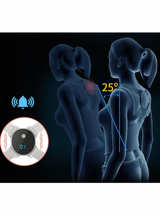Grey Smart Comfort Back Support Backs Posture Corrector