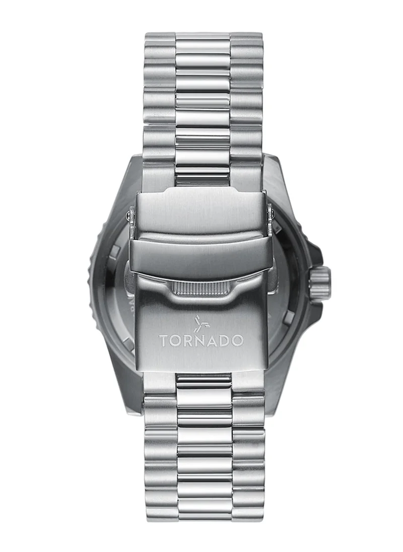 TORNADO Tornado LUMINA ANALOG T22001-SBSN Men's Analog Display Watch & High Quality Solid Stainless Steel, Brushed And Polished Bracelet Strap Silver