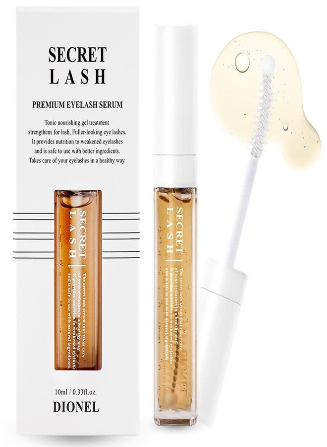 D DIONEL Dionel Secret Lash Premium Eyelash Serum 10ml (0.33 fl oz) - Korean Lash Growth Serum for Longer, Fuller & Stronger Lashes - Peptide, Biotin & Panthenol Eyelash Enhancer for Lash Conditioning & Care - Image 1