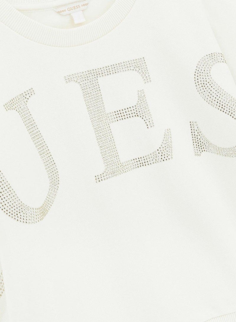 GUESS Kids Graphic Crew Neck Sweatshirt - Image 4
