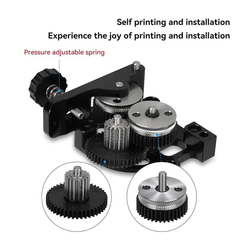 Dual Gear Extruder 2 0 For CR10 CR10S 3 V2 Hard Steel Reduction Gear 3D Printer Parts 2 Sets - Image 5