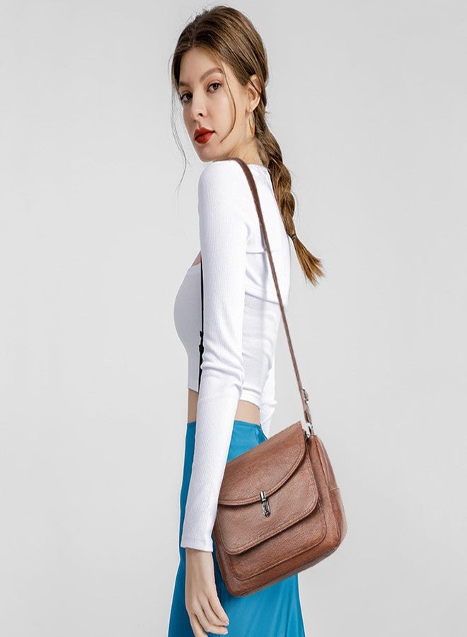 SENDEFN Crossbody Bags for Women, Soft Leather Crossbody Handbags Purses with Zipper Closure - Image 2