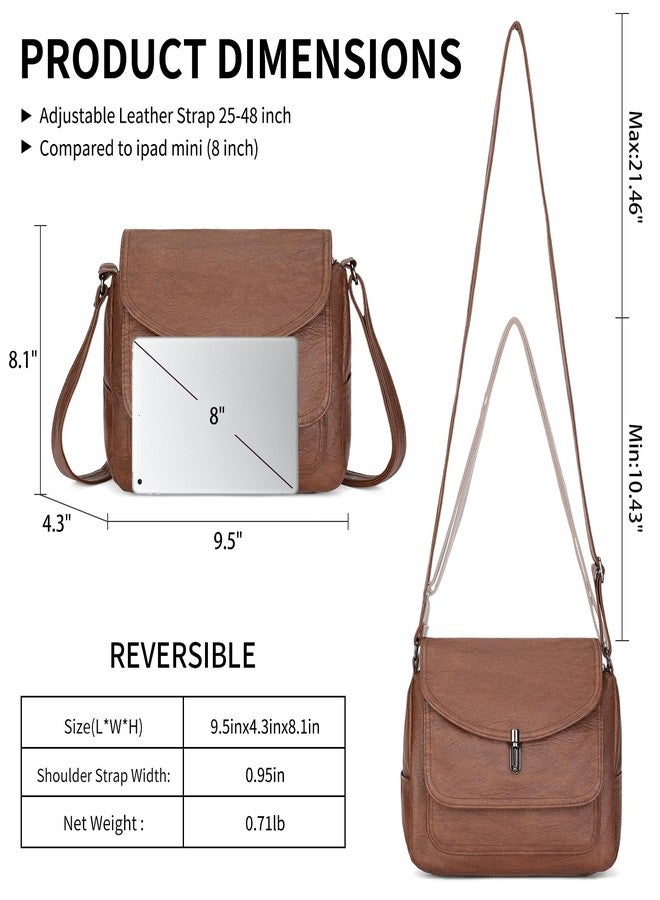 SENDEFN Crossbody Bags for Women, Soft Leather Crossbody Handbags Purses with Zipper Closure - Image 5