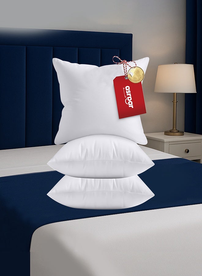 Asraar 3 Pieces | Microfiber Cushion Filler - White - 45x45 cm - Image 1