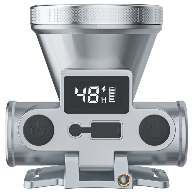 Headlamp Strong Light Outdoor Waterproof Induction LED Long Endurance Super Bright Laser Fishing Lamp Head-mounted Charging Miners Lamp 502 laser lamp beads LCD display super battery life 24-64 hours 