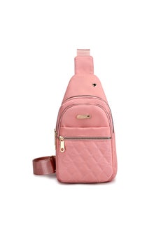 Womens chest bag new casual fashion all-match nylon cloth bag lightweight messenger bag womens backpack small shoulder front bag fashionStyle 2 pink Style 2 pink