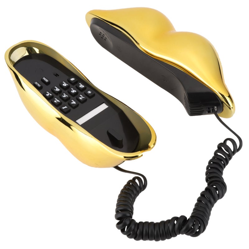 Gold Desk Telephone Clear Sound Quality Home Phone - Fashionable Novel Style Office Telephone for Home Decoration - Image 3