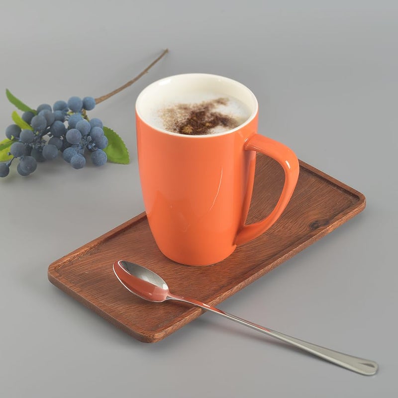 homEdge Porcelain Mug Set, 16 Ounces Cup for Tea, Latte, Mocha, Hot Chocolate, Set of 6, Assorted Color - Image 4
