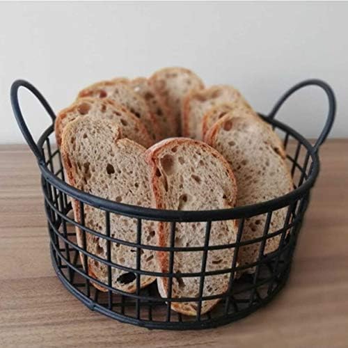 INDIDECOR INDIDECOR 567846 Metal Bread Basket Decorative Bread basketBread Storagetoast rackToast rack Black  - Image 1