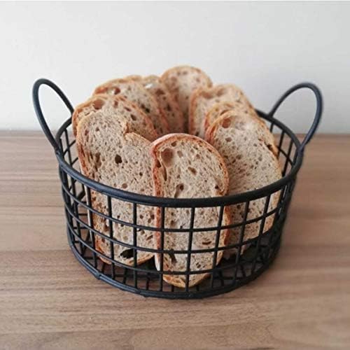 INDIDECOR INDIDECOR 567846 Metal Bread Basket Decorative Bread basketBread Storagetoast rackToast rack Black  - Image 3