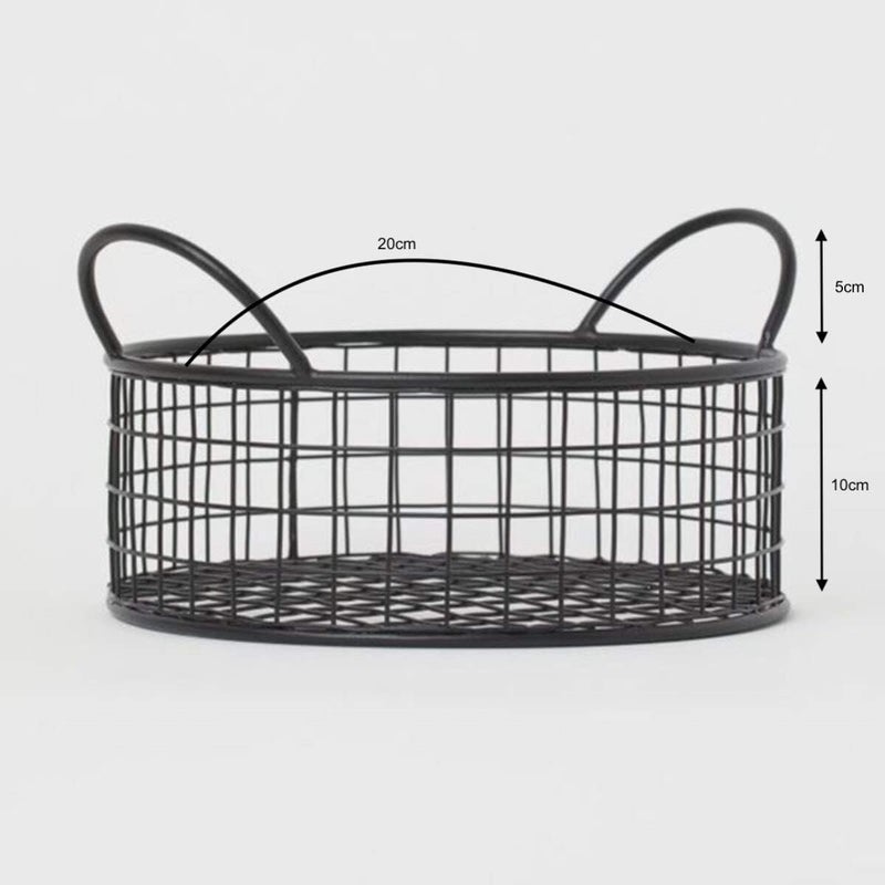 INDIDECOR INDIDECOR 567846 Metal Bread Basket Decorative Bread basketBread Storagetoast rackToast rack Black  - Image 2
