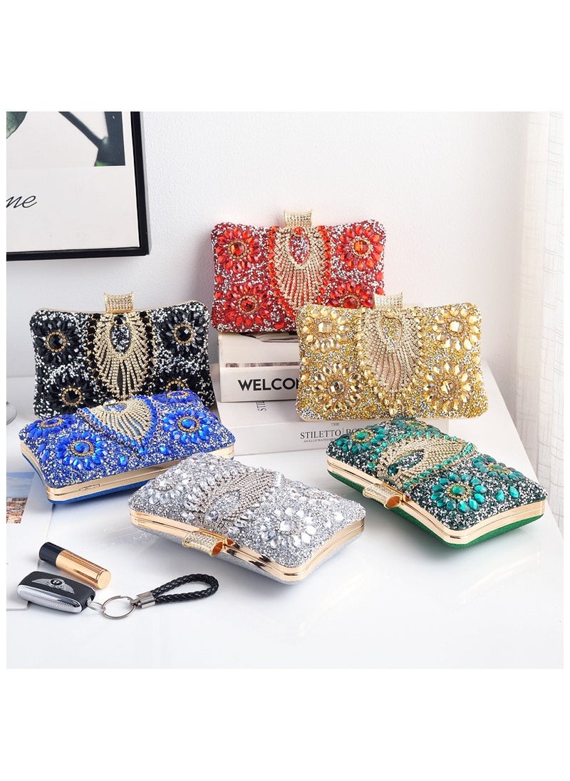 Miluraining - Women Clutch Bag Evening Bag Purse with rhinestone diamond decoration decoration Small Crossbody Bag Handbag Shoulder Bag Satchel Bags Suitable for Party Prom Wedding - Image 1