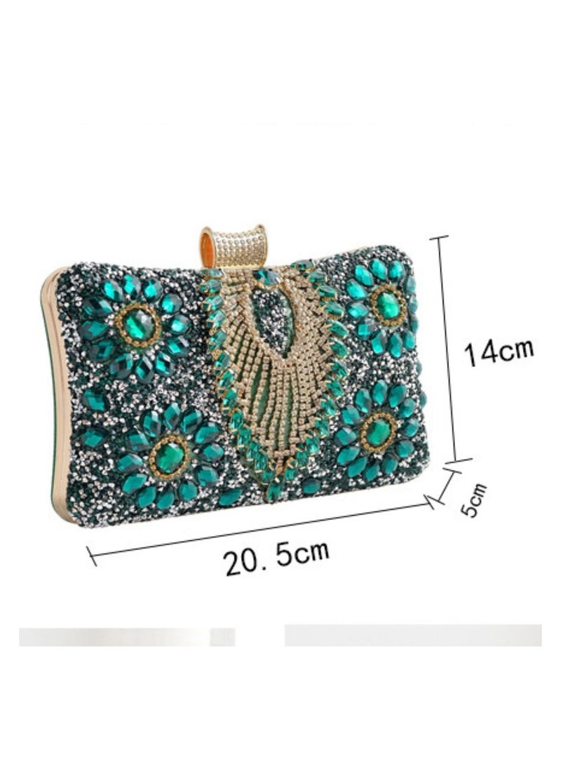 Miluraining - Women Clutch Bag Evening Bag Purse with rhinestone diamond decoration decoration Small Crossbody Bag Handbag Shoulder Bag Satchel Bags Suitable for Party Prom Wedding - Image 1