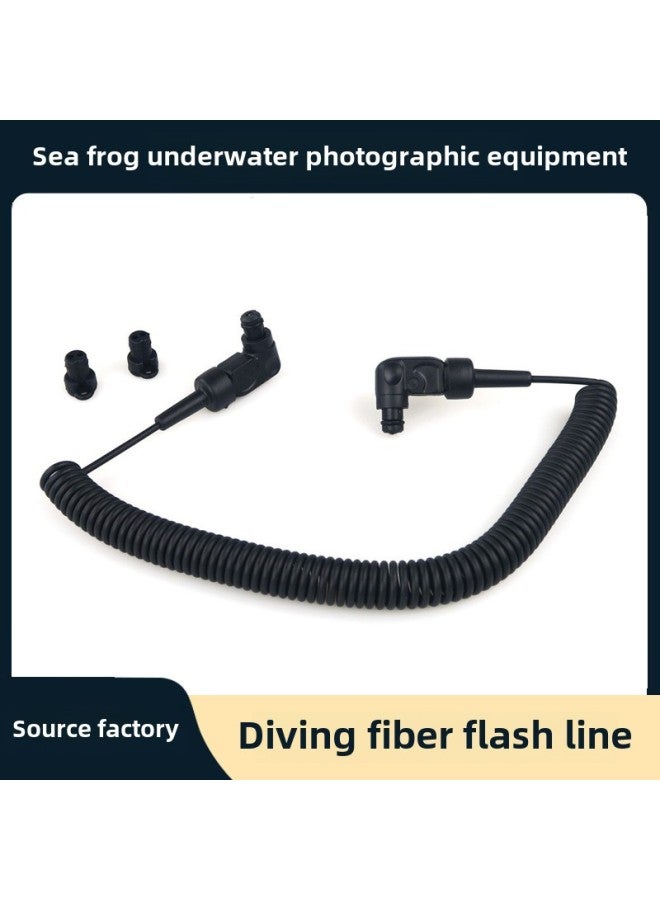 ضفادع البحر ضفدع البحر خط الألياف البصرية L-نوع احترافي للتصوير تحت الماء كاميرا الغوص مقاومة للماء غلاف فلاش فلاش خط اللون: OR-2 - Image 1
