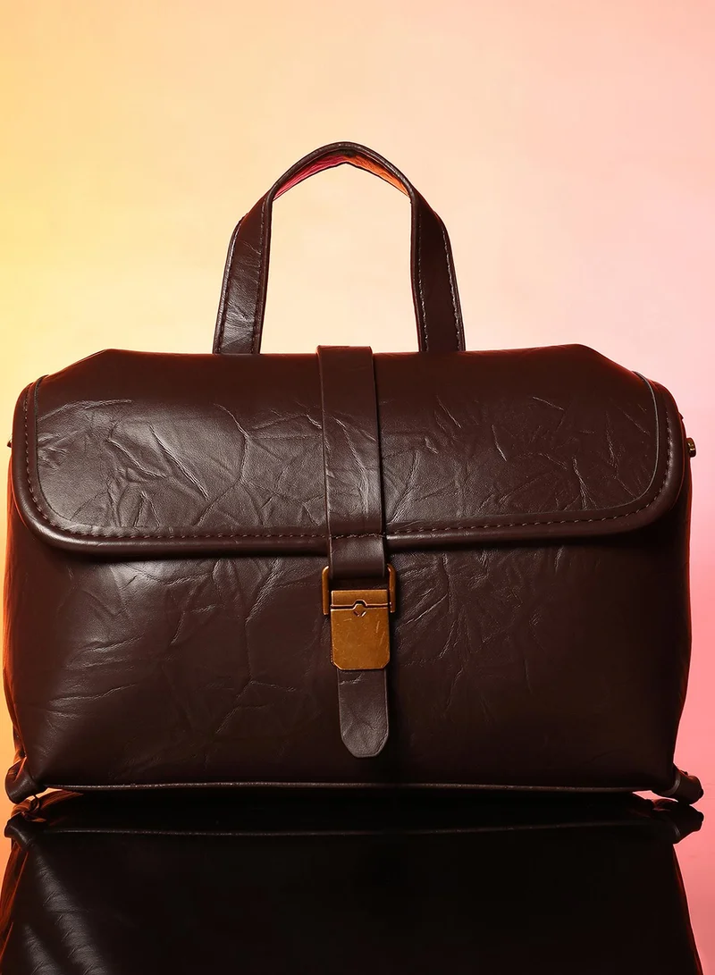 Flap Buckle Satchel