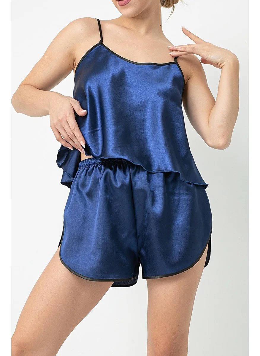 Miorre Doremi Satin Suspender Shorts Set