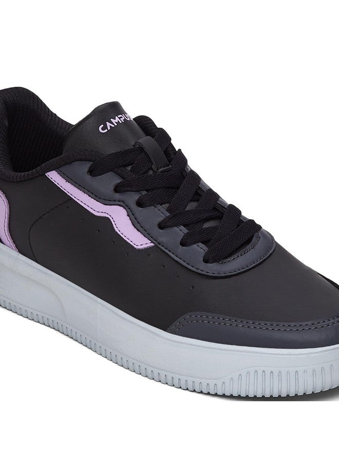 كامبس حذاء رياضي نسائي Campus OGL-10 أسود/أرجواني كبير - 7UK/الهند OGL-10 - Image 4