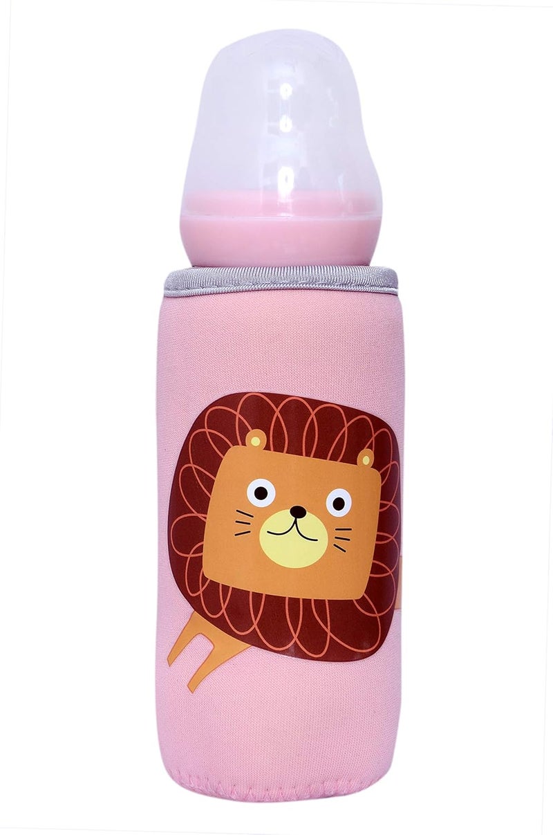Alya The Cheeky Kidzz Pack of 3 Adjustable Reusable Baby Feeding Bottle Cover Sleeves Cartoon Prints with Holding Strap Suitable for 120ml 220ml 240ml Slim Neck Feeding Milk/Water Feeder Bottles(Design 1) - Image 2