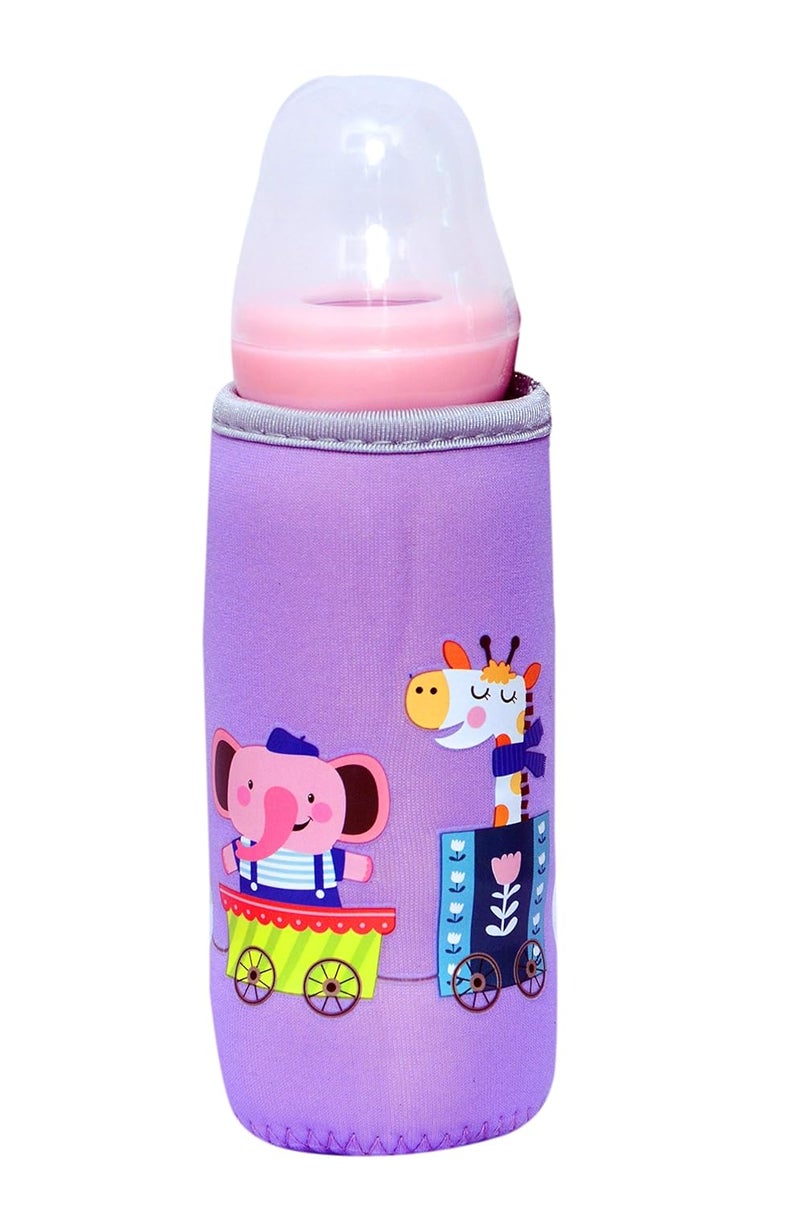 Alya The Cheeky Kidzz Pack of 3 Adjustable Reusable Baby Feeding Bottle Cover Sleeves Cartoon Prints with Holding Strap Suitable for 120ml 220ml 240ml Slim Neck Feeding Milk/Water Feeder Bottles(Design 1) - Image 3