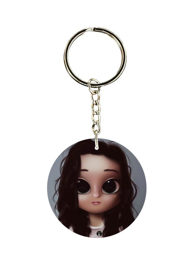 Cartoon Themed Dual Sided Keychain