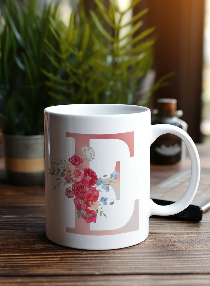 لوحة كوب سيراميك  أونصة بتصميم حرف  على الجانبين