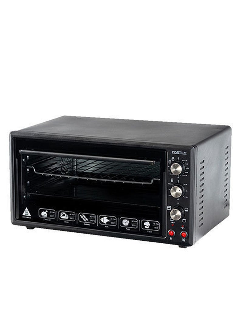 كاسل فرن كاسيل 38 لتر بالشواية وبدون مروحة,أسود- MO3038R
