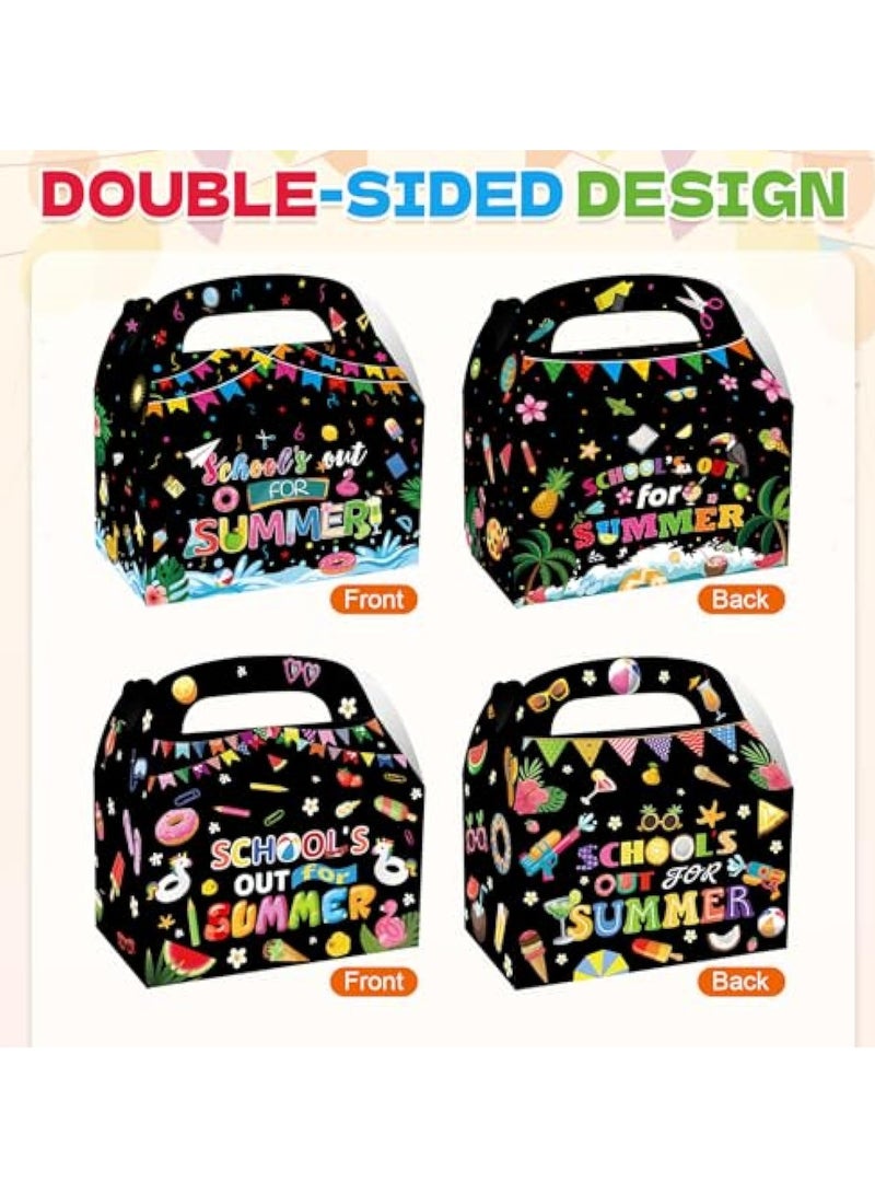 KASTWAVE 24 Pack School's out for the Summer Party Favor Treat Boxes, Summer Party Favor Bags, Back to School Party Favor Boxes, End of School Year Party Goodie Candy Treat Present Box Recycled Party Favor Box - Image 4