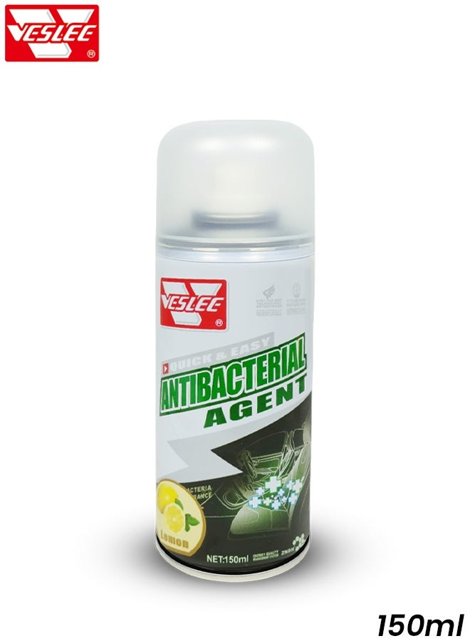 VESLEE Car Antibacterial Deodorizing Spray VSL-44 150ml, Quick & Easy Self-Spray Air Refresher, Removes Odor, Bacteria, Mold & Cigarette Smell, Lemon Scent Air Purifier for Car AC Vent & Interior Cleaning, 99% Sterilization, Eco-Friendly Formula - Image 1