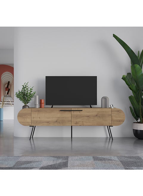 Capsule Tv Stand Up To 65 Inches With Storage - Brown - 2 Years Warranty