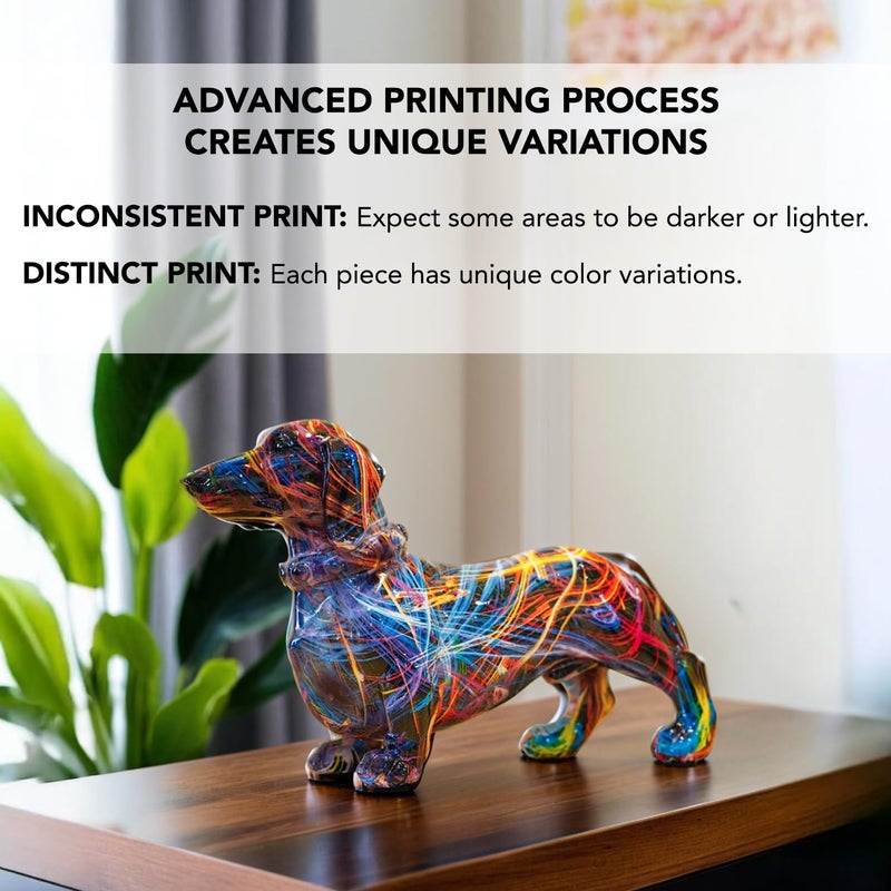 Ekhasa Cute Dachshund Dog Show Pieces for Home Decor Living Room Decorative Items Abstract Modern Graffiti Showpieces Gift Item for Decoration Center Table Tv Unit Showcase Office Interior Statue - Image 4