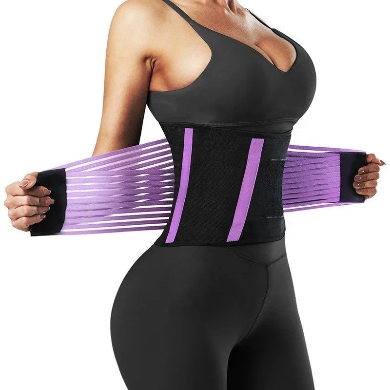 Bluejw Workout Adjustable Elastic Neoprene Waist Trainer - Waist Trimmer Belt for Women - Abdominal Trainer & Back Support - Image 1