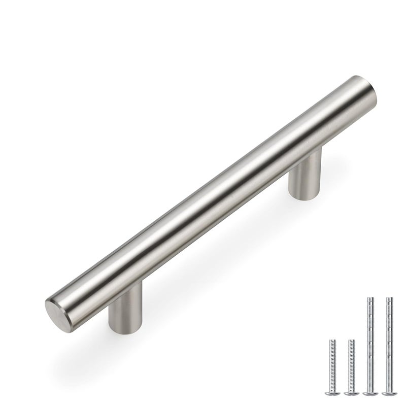 homdiy 5 Pack 3 Inch Brushed Nickel Cabinet Pulls Modern Cabinet Handles Brushed Nickel Drawer Pulls Stainless Steel Cabinet Hardware5 Inch Overall Cabinet Door Handles for CabinetsCupboard