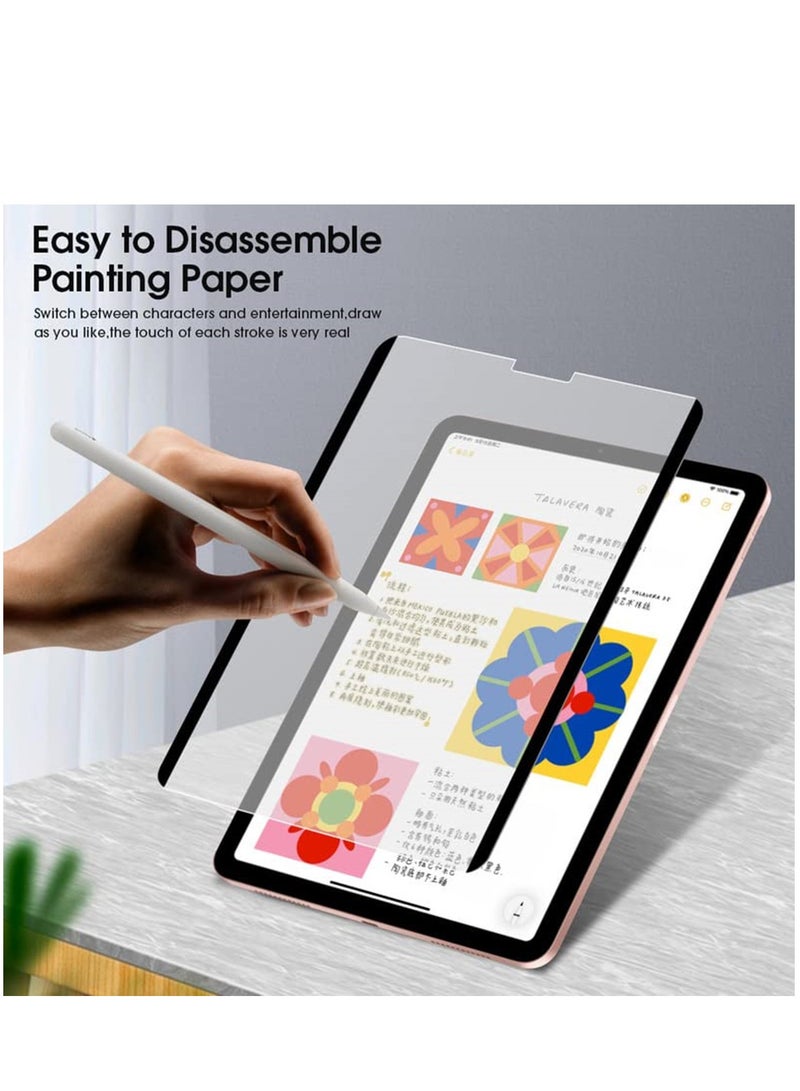 Detachable Magnetic Like Paper Screen Protector for iPad 10th Generation 10.9 Inch 2022 Pencil Feel Washable Removable Reusable Anti-Glare Paper Film Screen Protector for Drawing  - Image 5