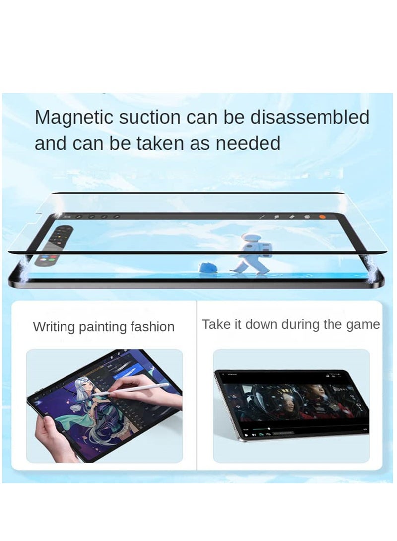 Detachable Magnetic Like Paper Screen Protector for iPad 10th Generation 10.9 Inch 2022 Pencil Feel Washable Removable Reusable Anti-Glare Paper Film Screen Protector for Drawing  - Image 3