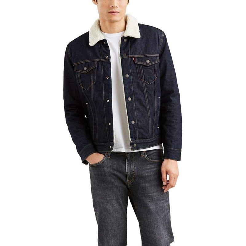 Levi's Men's Type III Sherpa Jacket, juniper rinse, S