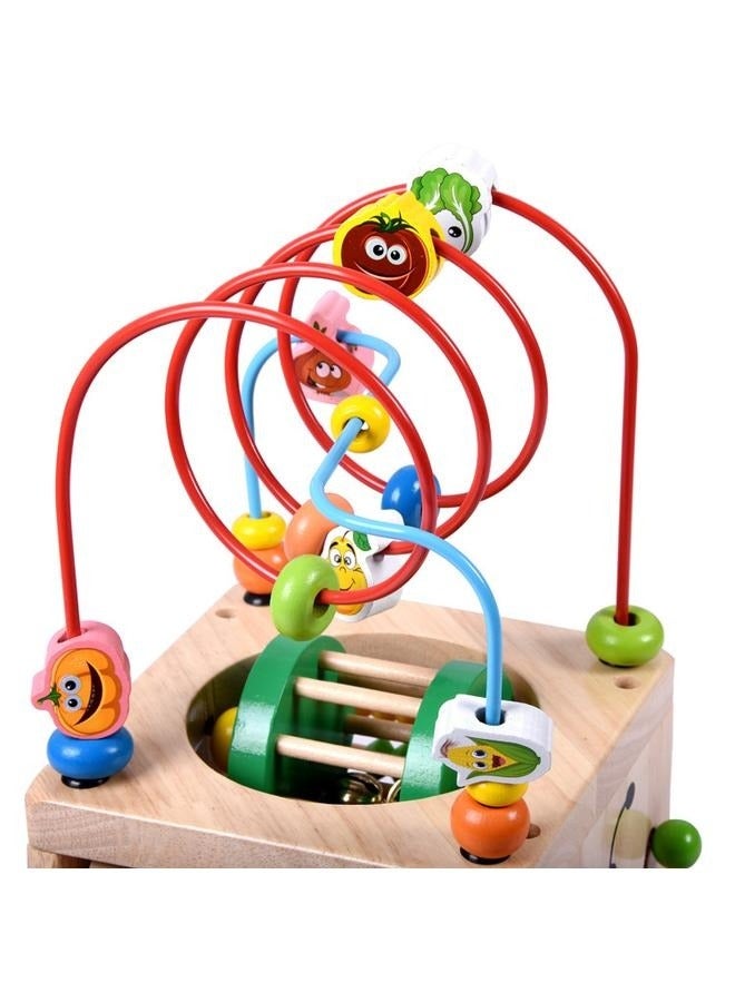 Toddler Wooden Activity Cube Toys, Montessori Toys for 1 2 3 Year Old Boy Girl, Educational Learning Toys for Toddlers 1-3 2-4 Years