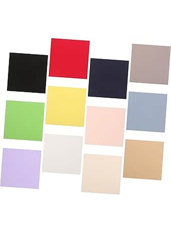 12 Pcs Natural Cotton Fabric Squares Plain Weave DIY Embroidery Craft Cloth Blocks - Image 1