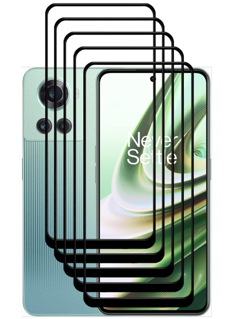 ACLIX 5 Pieces Antistatic ESD Dustproof Premium Quality High Definition Tempered Glass Screen Protector Designed For OnePlus 10R - Image 1